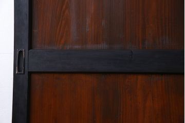 和製アンティーク　艶やかな風合いが魅力的な帯戸(板戸、引き戸、建具)2枚セット