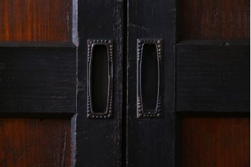 和製アンティーク　艶やかな風合いが魅力的な帯戸(板戸、引き戸、建具)2枚セット