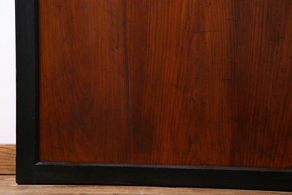 和製アンティーク　艶やかな風合いが魅力的な帯戸(板戸、引き戸、建具)2枚セット