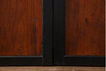 和製アンティーク　艶やかな風合いが魅力的な帯戸(板戸、引き戸、建具)2枚セット