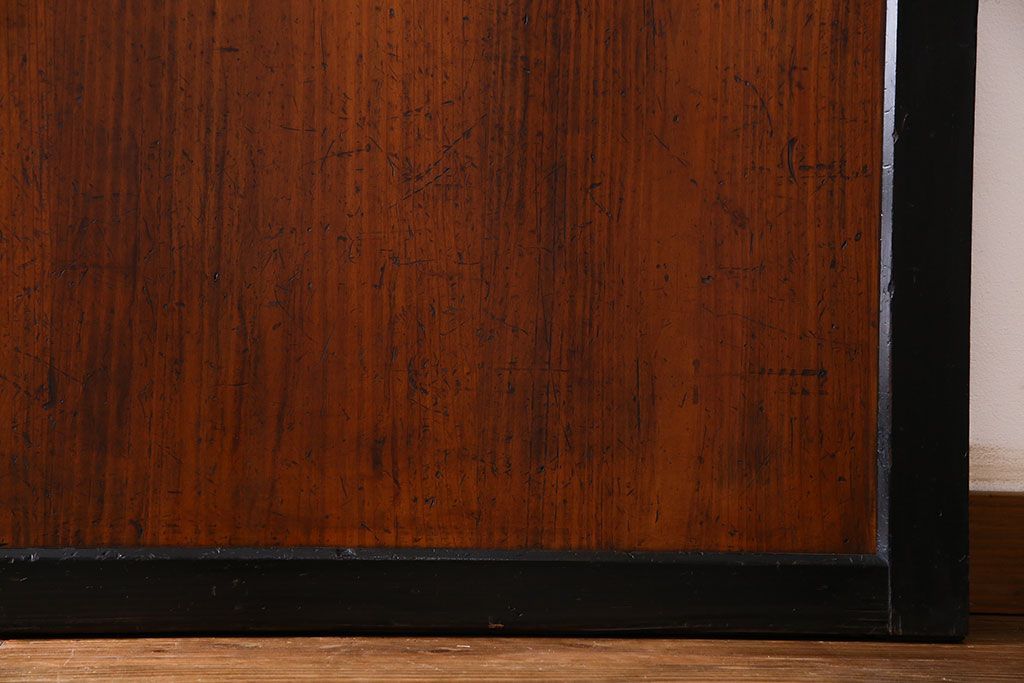和製アンティーク　艶やかな風合いが魅力的な帯戸(板戸、引き戸、建具)2枚セット