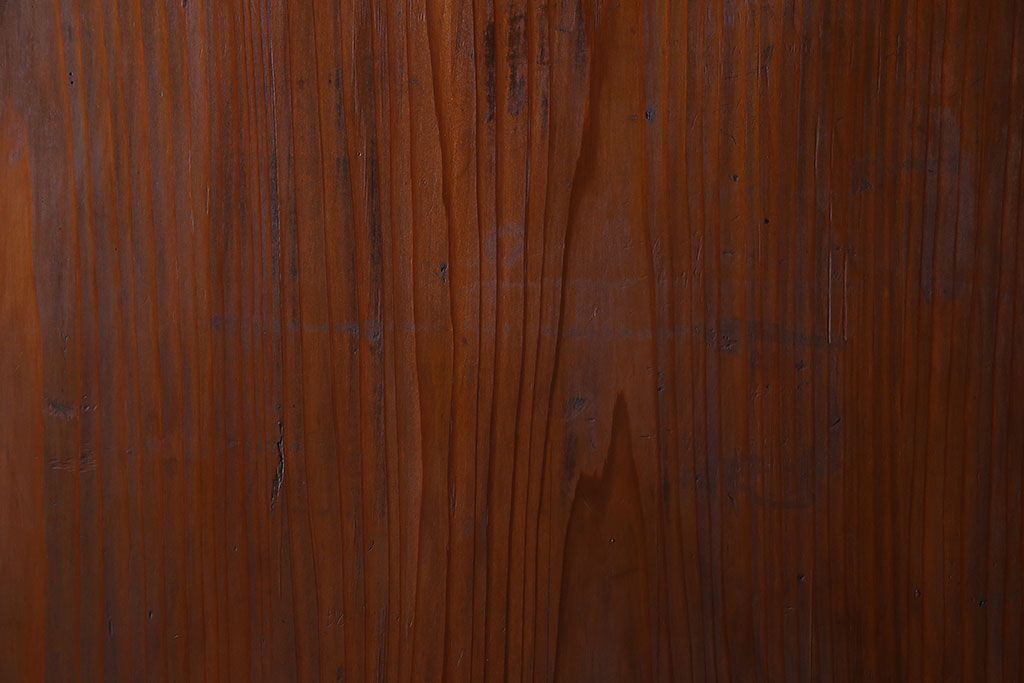 和製アンティーク　ツートンカラーが印象的なガラス入り格子帯戸(ガラス帯戸、引き戸、建具)4枚セット