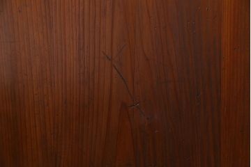 和製アンティーク　ツートンカラーが印象的なガラス入り格子帯戸(ガラス帯戸、引き戸、建具)4枚セット