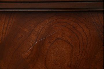 和製アンティーク　腰板ケヤキ材　モダンな雰囲気の裏障子付き帯格子戸(引き戸、建具)2枚組(2)