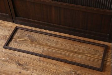 和製アンティーク　裏ガラス入り　細かな桟が美しい万本格子戸(引き戸、建具)2枚組(2)