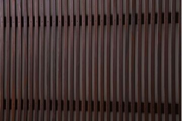 和製アンティーク　深みのある木味が魅力的なガラス入り帯格子戸(引き戸、建具)3枚組