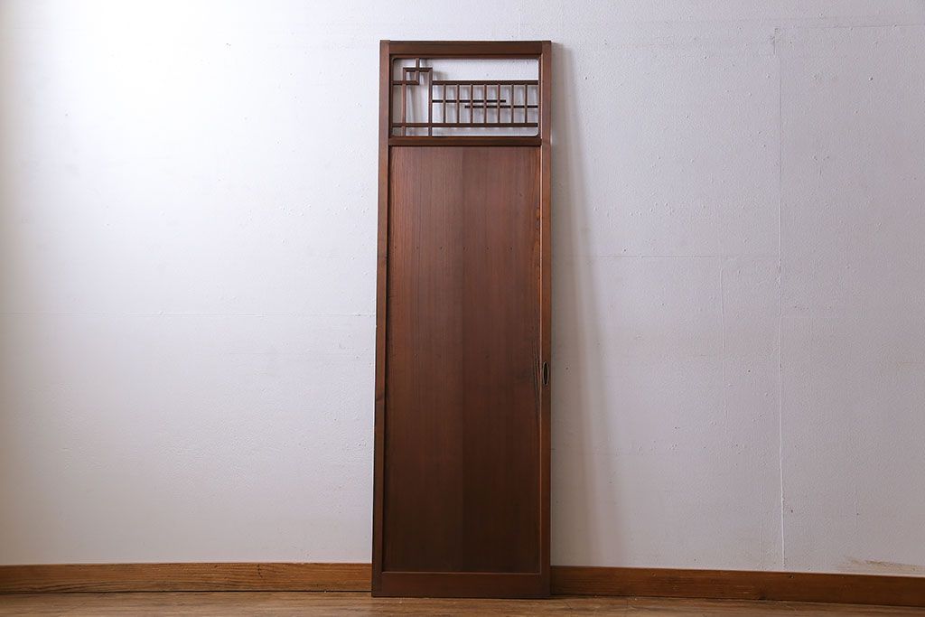 和製アンティーク　幾何学模様が印象的なモダンな細身の引き戸(板戸、建具)