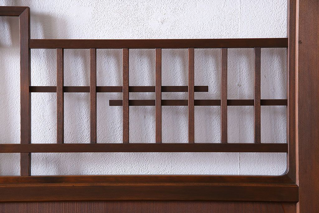 和製アンティーク　幾何学模様が印象的なモダンな細身の引き戸(板戸、建具)