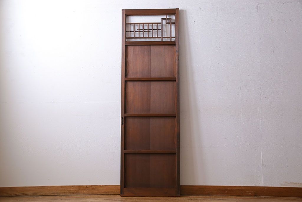 和製アンティーク　幾何学模様が印象的なモダンな細身の引き戸(板戸、建具)