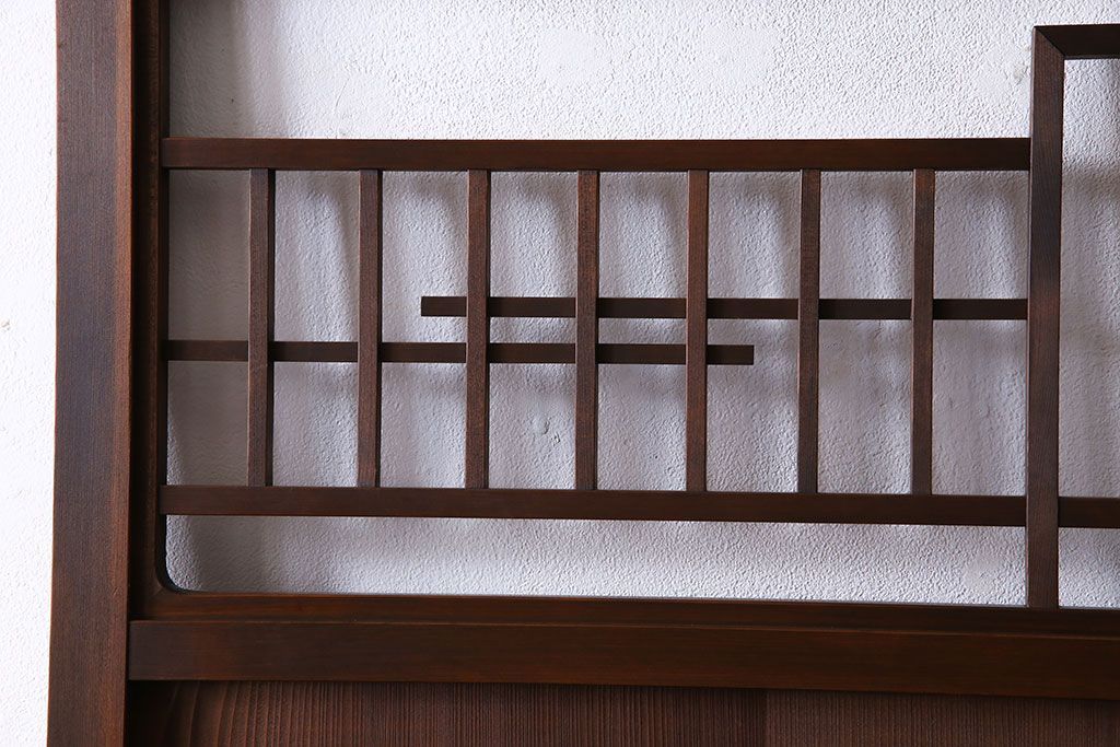 和製アンティーク　幾何学模様が印象的なモダンな細身の引き戸(板戸、建具)