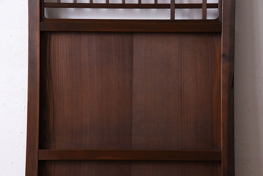 和製アンティーク　幾何学模様が印象的なモダンな細身の引き戸(板戸、建具)