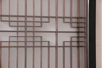 アンティーク雑貨　和製アンティーク　美しい組子が和の趣きを深める書院引き戸(窓、明り取り、明かり取り)2枚セット