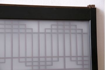 アンティーク雑貨　和製アンティーク　美しい組子が和の趣きを深める書院引き戸(窓、明り取り、明かり取り)2枚セット