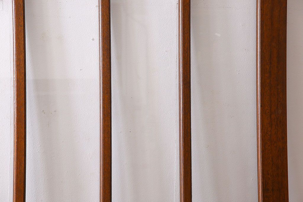 昭和レトロ　色ガラス入り!古い教会の特大ガラス引き戸(ガラス戸、建具)2枚セット(1)