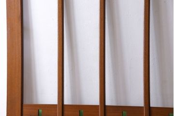 昭和レトロ　色ガラス入り!古い教会の特大ガラス引き戸(ガラス戸、建具)2枚セット(1)