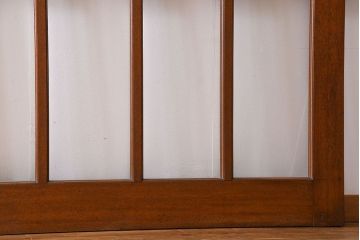 昭和レトロ　色ガラス入り!古い教会の特大ガラス引き戸(ガラス戸、建具)2枚セット(1)