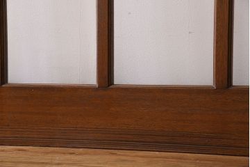 昭和レトロ　色ガラス入り!古い教会の特大ガラス引き戸(ガラス戸、建具)2枚セット(1)