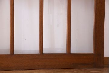 昭和レトロ　色ガラス入り!古い教会の特大ガラス引き戸(ガラス戸、建具)2枚セット(2)