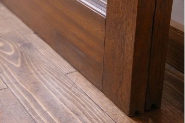 昭和レトロ　色ガラス入り!古い教会の特大ガラス引き戸(ガラス戸、建具)2枚セット(2)