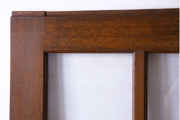 昭和レトロ　色ガラス入り!古い教会の特大ガラス引き戸(ガラス戸、建具)2枚セット(2)