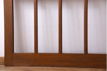 昭和レトロ　色ガラス入り!古い教会の特大ガラス引き戸(ガラス戸、建具)2枚セット(2)