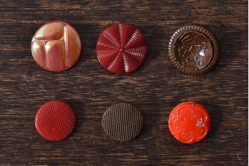 アンティーク雑貨　チェコガラス　上品なビンテージボタン10個セット