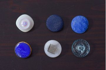 アンティーク雑貨　チェコガラス　シックなビンテージボタン10個セット