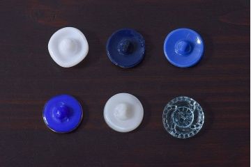 アンティーク雑貨　チェコガラス　シックなビンテージボタン10個セット