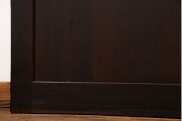 和製アンティーク　深みのある木味が味わい深い板戸(引き戸、仕切り戸、建具)4枚セット