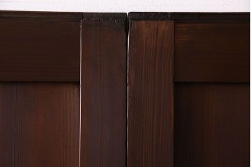 和製アンティーク　深みのある木味が味わい深い板戸(引き戸、仕切り戸、建具)4枚セット