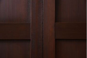 和製アンティーク　深みのある木味が味わい深い板戸(引き戸、仕切り戸、建具)4枚セット
