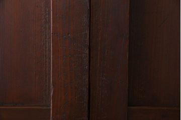 和製アンティーク　深みのある木味が味わい深い板戸(引き戸、仕切り戸、建具)4枚セット
