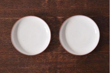 アンティーク雑貨　和製アンティーク　色絵　蓋付き茶碗2客セット(1)