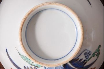 アンティーク雑貨　和製アンティーク　色絵　蓋付き茶碗2客セット(1)