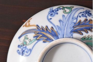 アンティーク雑貨　和製アンティーク　色絵　蓋付き茶碗2客セット(2)