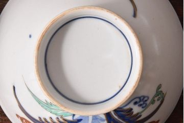 アンティーク雑貨　和製アンティーク　色絵　蓋付き茶碗2客セット(2)