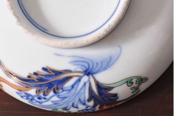 アンティーク雑貨　和製アンティーク　色絵　蓋付き茶碗2客セット(3)
