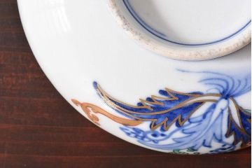 アンティーク雑貨　和製アンティーク　色絵　蓋付き茶碗2客セット(3)