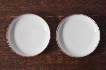 アンティーク雑貨　和製アンティーク　色絵　蓋付き茶碗2客セット(3)