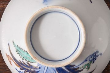 アンティーク雑貨　和製アンティーク　色絵　蓋付き茶碗2客セット(3)