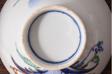 アンティーク雑貨　和食器　色絵　アンティーク蓋付き茶碗2客セット(1)