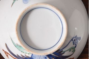 アンティーク雑貨　和食器　色絵　アンティーク蓋付き茶碗2客セット(2)