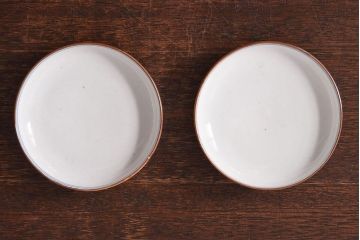 アンティーク雑貨　和食器　色絵　アンティーク蓋付き茶碗2客セット(2)