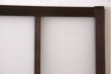 和製アンティーク　モダンな雰囲気漂う細身のガラス戸(引き戸、仕切り戸、建具)3枚セット