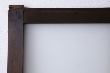 和製アンティーク　モダンな雰囲気漂う細身のガラス戸(引き戸、仕切り戸、建具)3枚セット