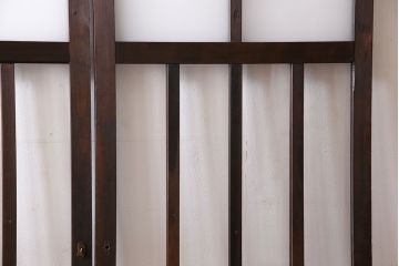 和製アンティーク　モダンな雰囲気漂う細身のガラス戸(引き戸、仕切り戸、建具)3枚セット