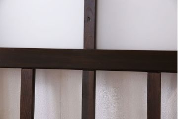 和製アンティーク　モダンな雰囲気漂う細身のガラス戸(引き戸、仕切り戸、建具)3枚セット