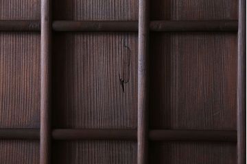 和製アンティーク　マス目格子　柾目が上品で美しいドア(きつね格子、狐格子、木製扉、建具)
