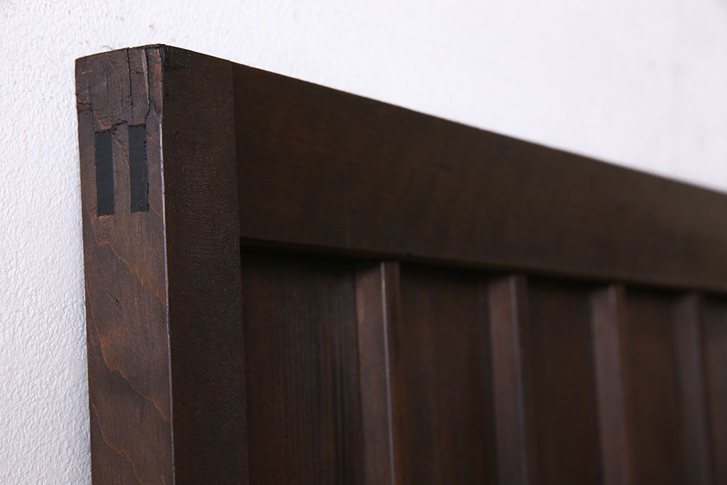 和製アンティーク　マス目格子　柾目が上品で美しいドア(きつね格子、狐格子、木製扉、建具)