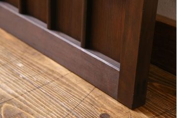 和製アンティーク　マス目格子　柾目が上品で美しいドア(きつね格子、狐格子、木製扉、建具)